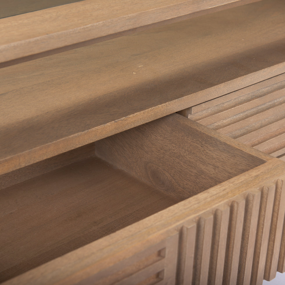 Mercana - Sable Coffee Table in Brown, Solid Wood