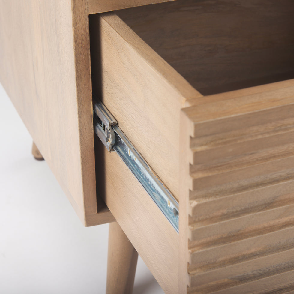 Mercana - Sable End Table in Brown, Solid Wood