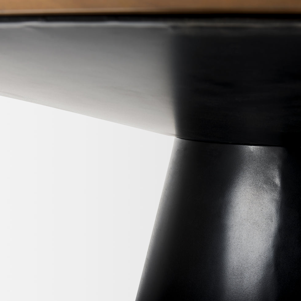 Mercana - Mitchell Dining Table in Black, Solid Wood