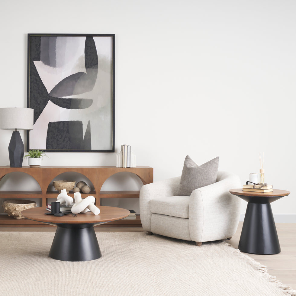 Mercana - Mitchell End Table in Black, Metal
