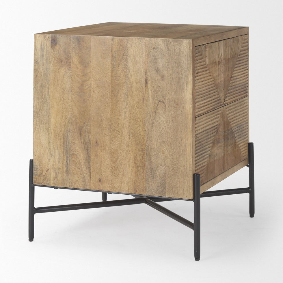 Mercana - Cairo Wood 2 Drawer Accent table