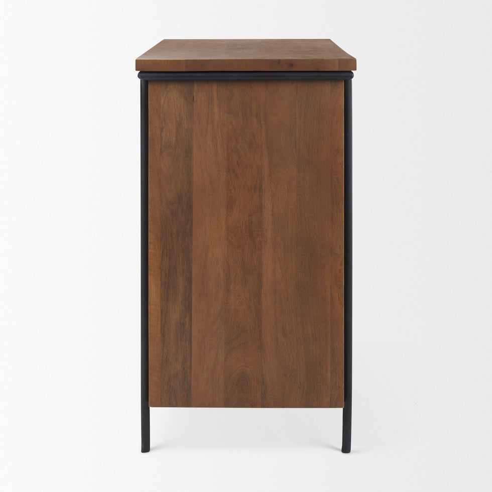 Mercana - Maddox Accent Cabinet in Brown, Iron/Wood