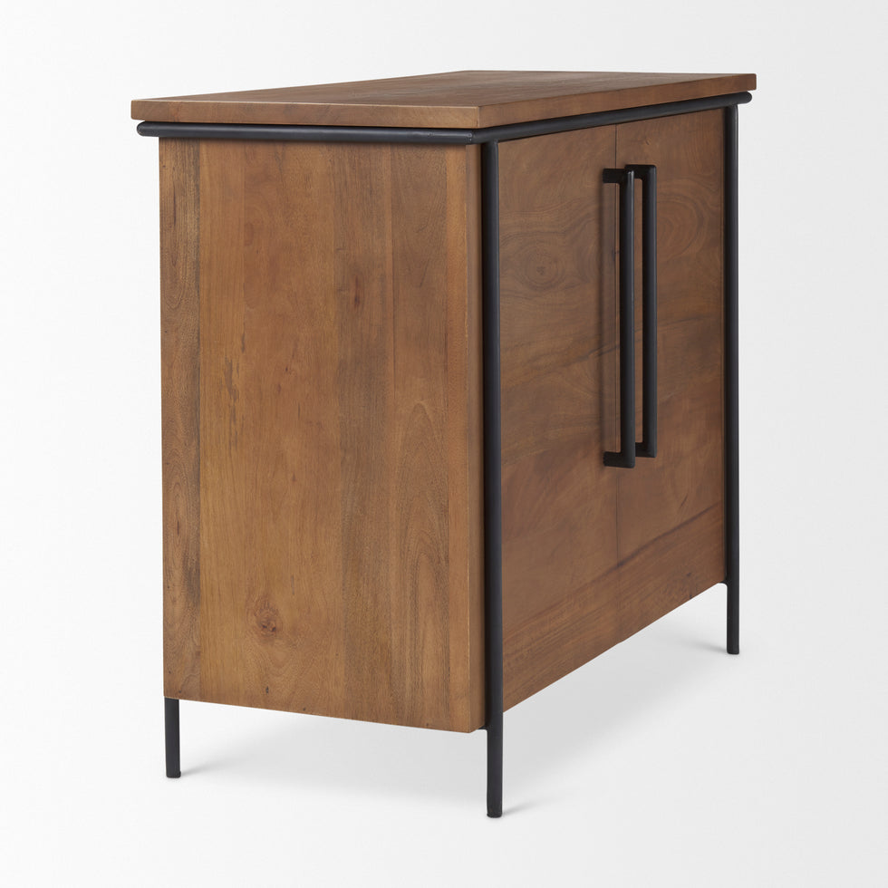 Mercana - Maddox Accent Cabinet in Brown, Iron/Wood