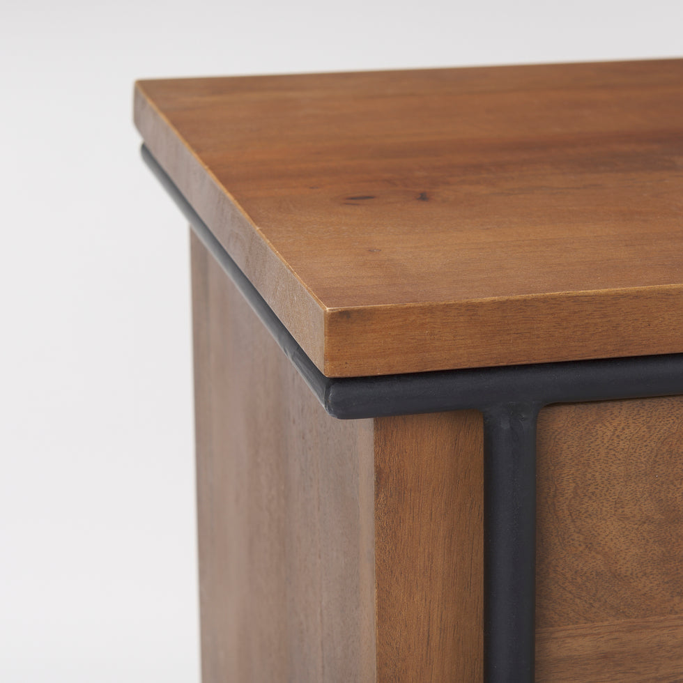Mercana - Maddox Accent Cabinet in Brown, Iron/Wood