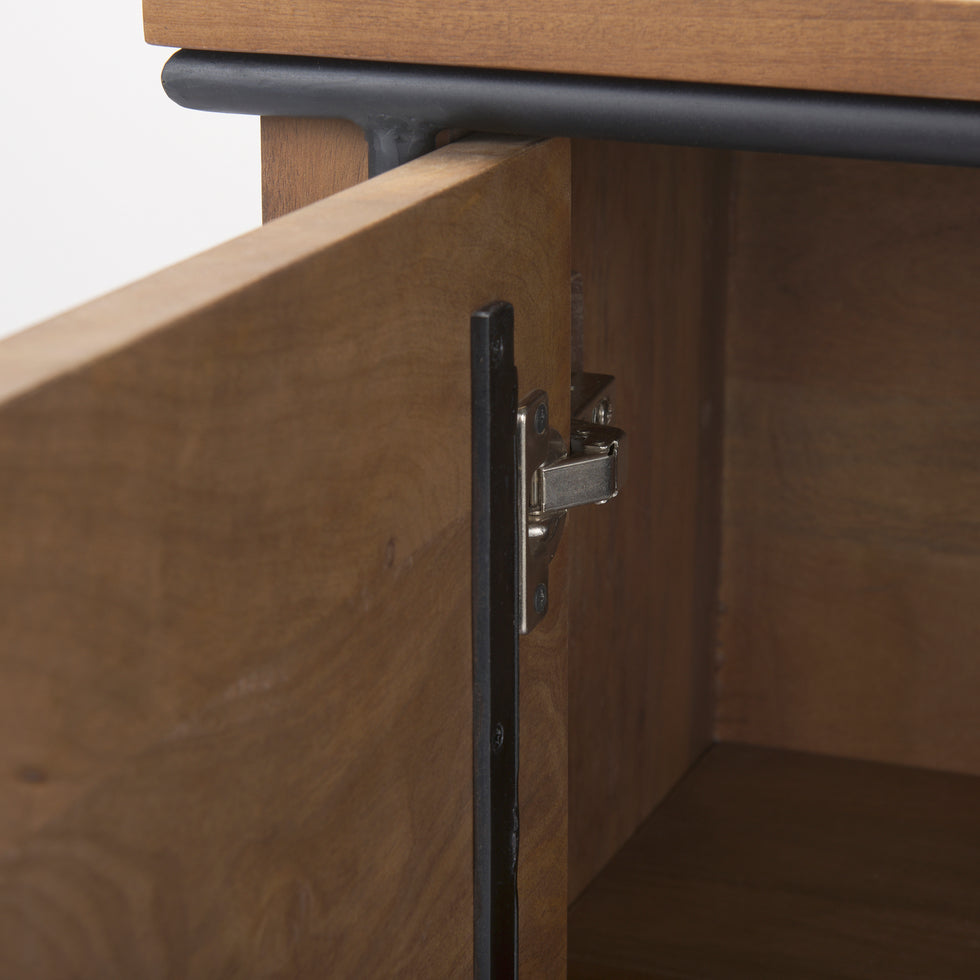 Mercana - Maddox Accent Cabinet in Brown, Iron/Wood