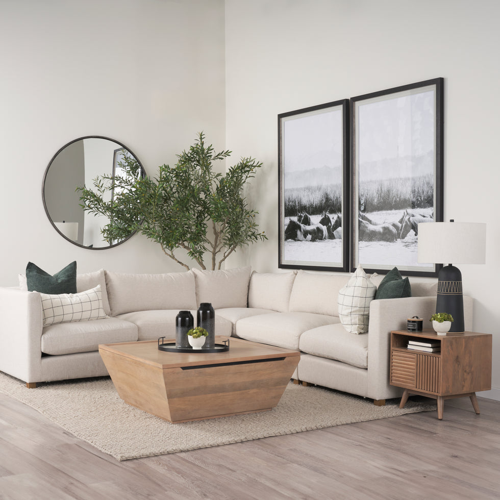Mercana - Wyatt Coffee Table in Brown, Solid Wood