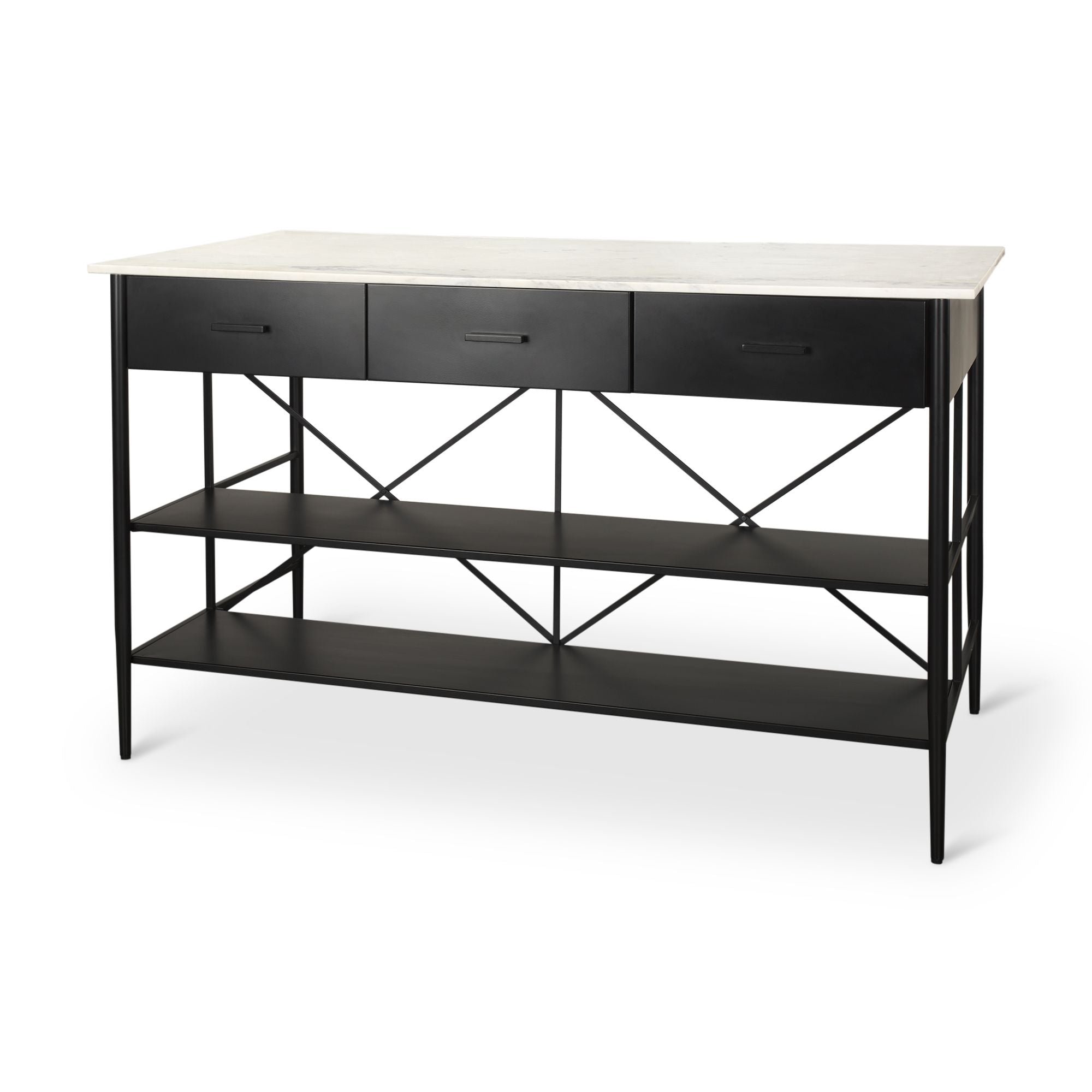 Mercana - Amika Kitchen Island in White
