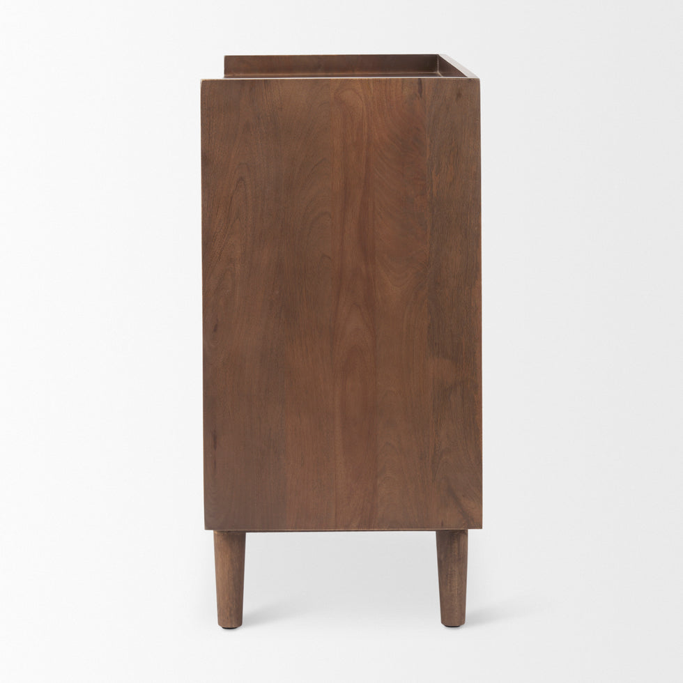 Mercana - Lillie Accent Cabinet in Brown, Solid Wood