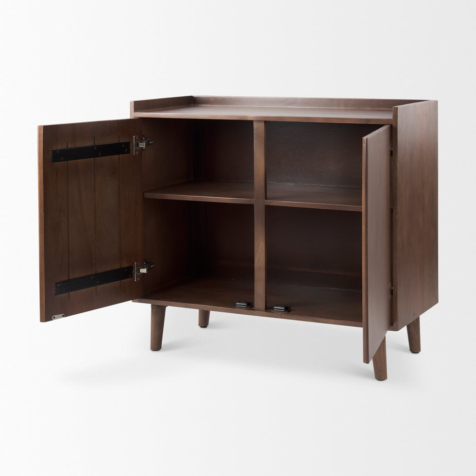 Mercana - Lillie Accent Cabinet in Brown, Solid Wood