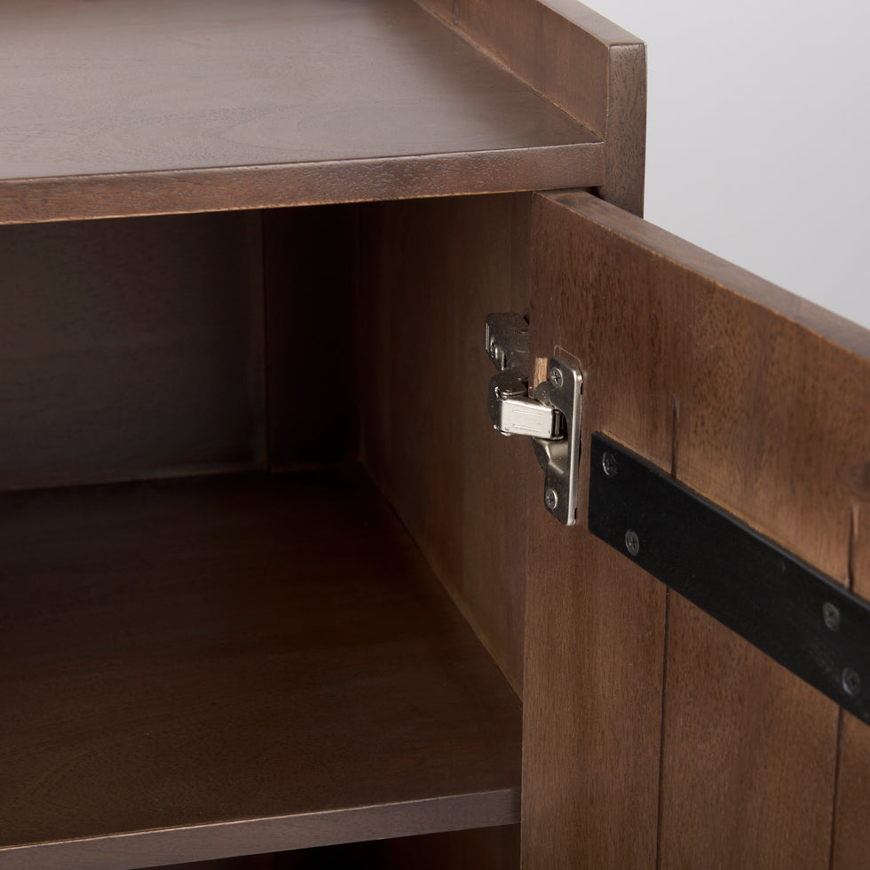 Mercana - Lillie Accent Cabinet in Brown, Solid Wood