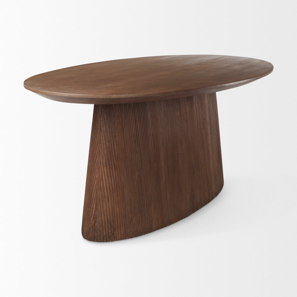 Mercana - Lance Dining Table in Brown, Solid Wood