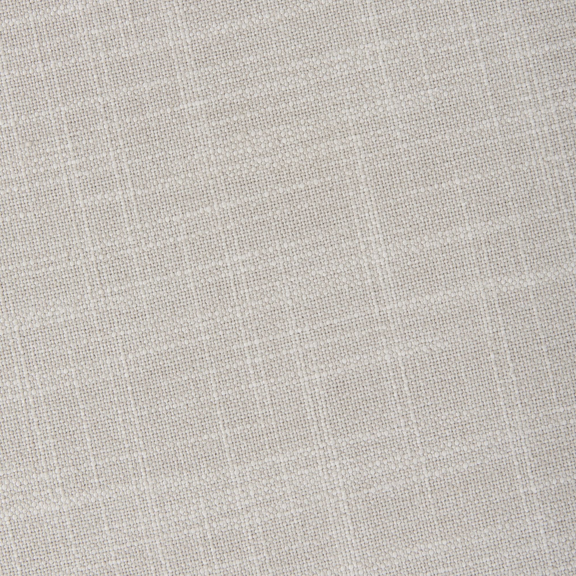 Mercana - Colburne Cream Fabric with Brown Wood Round Ottoman