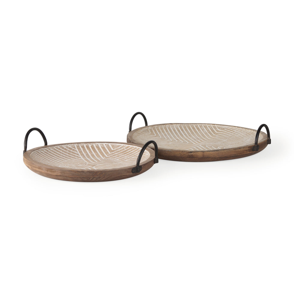 Mercana - Jamila Tray in Brown, Solid Wood