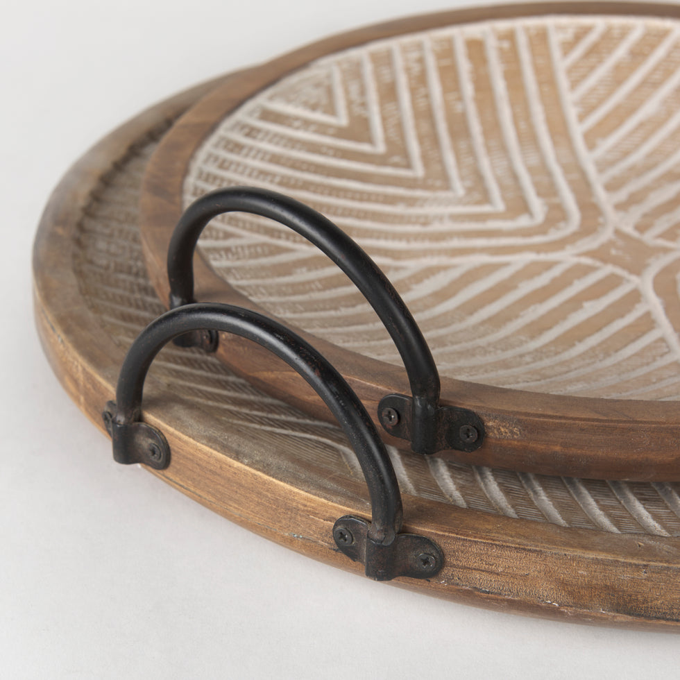 Mercana - Jamila Tray in Brown, Solid Wood