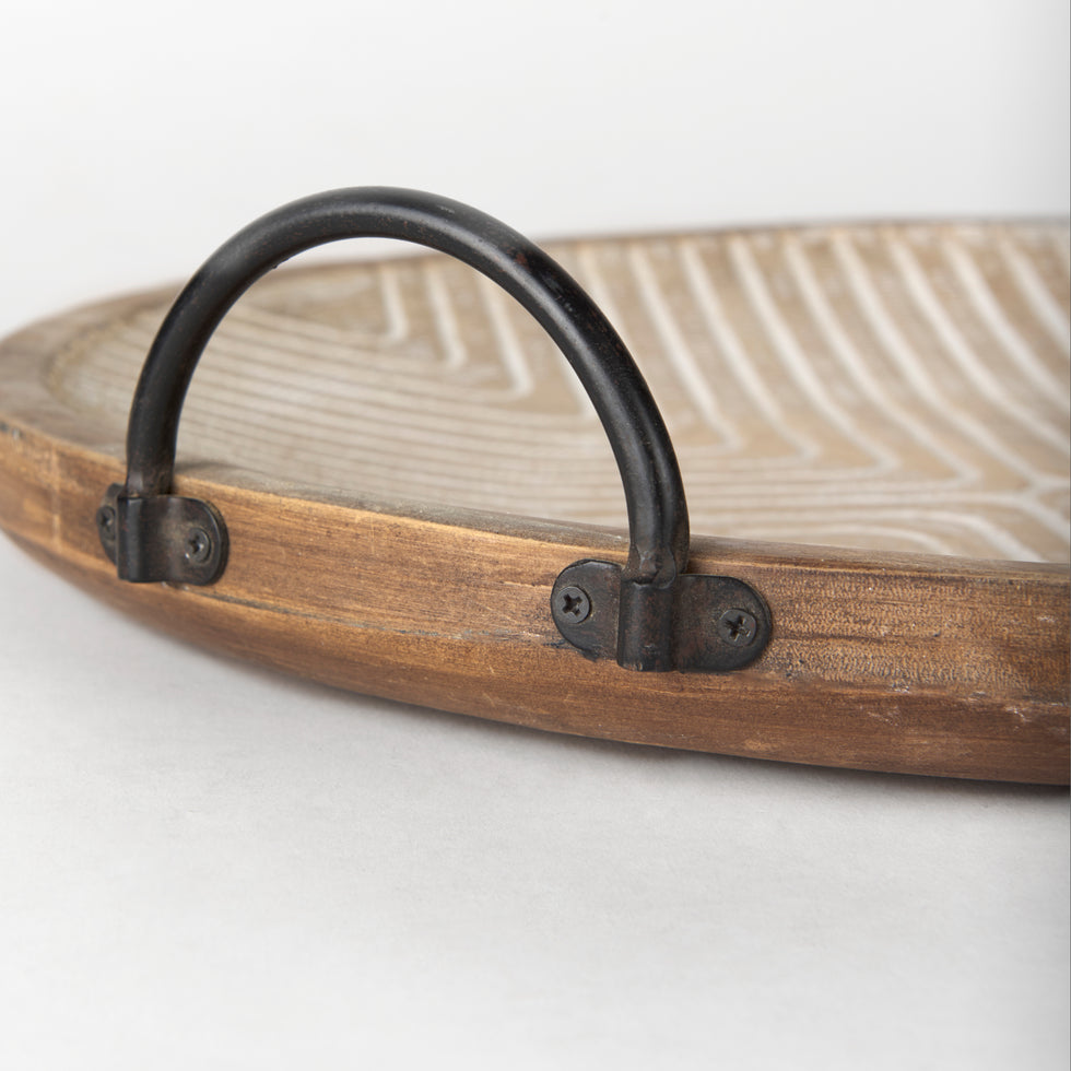 Mercana - Jamila Tray in Brown, Solid Wood