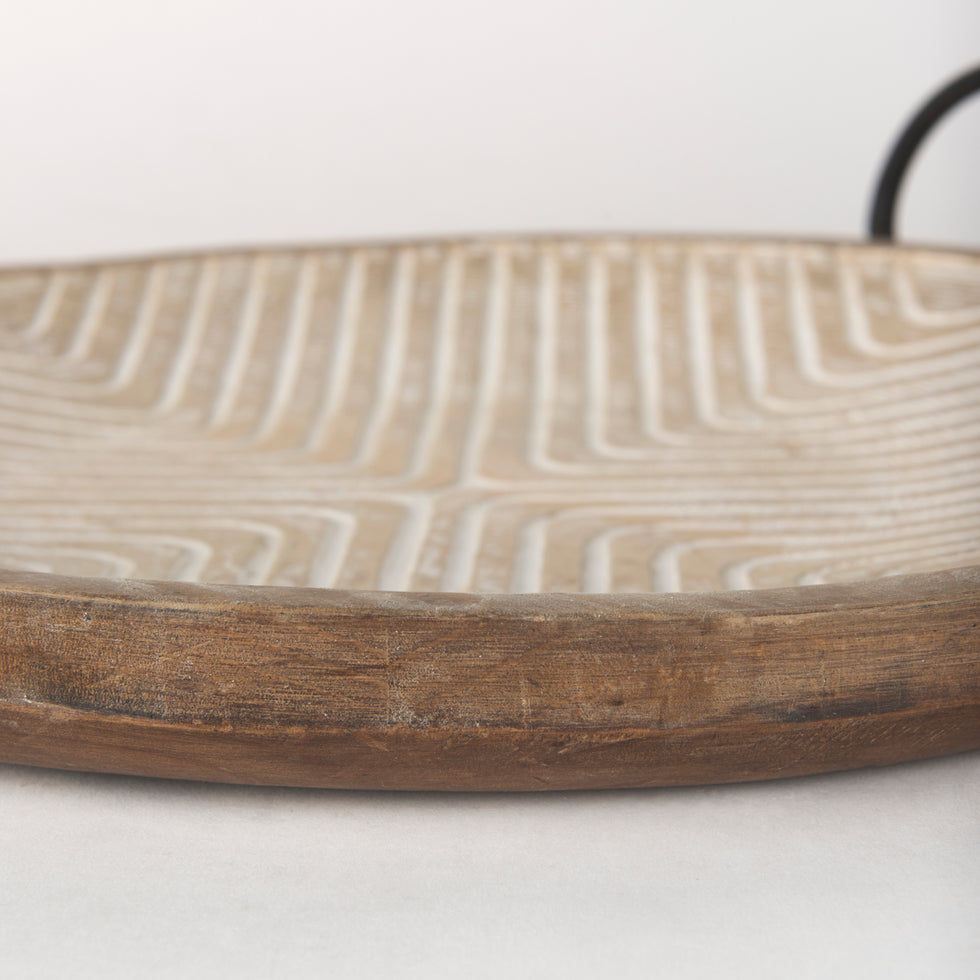 Mercana - Jamila Tray in Brown, Solid Wood