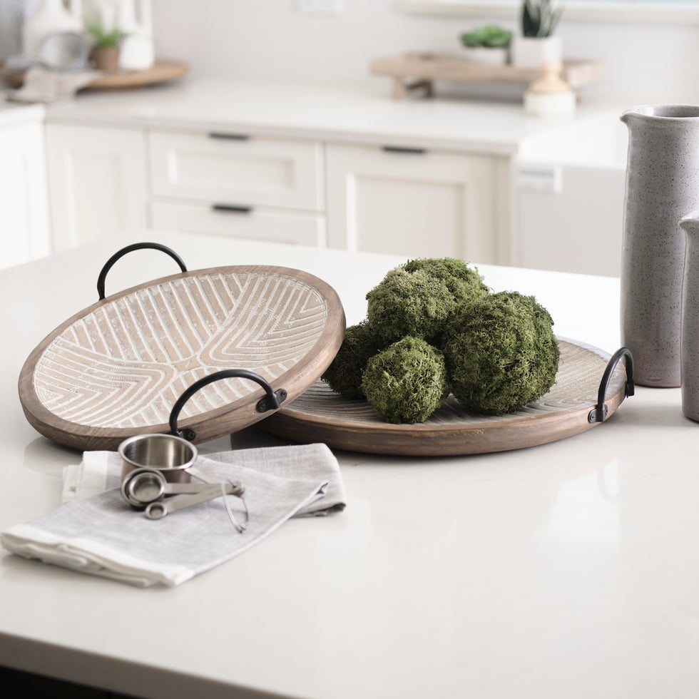 Mercana - Jamila Tray in Brown, Solid Wood