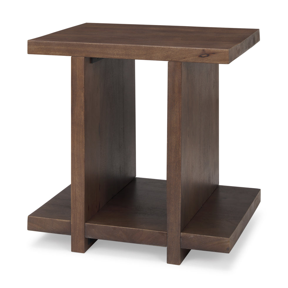Mercana - Nohr Accent Table in Brown, Solid Wood