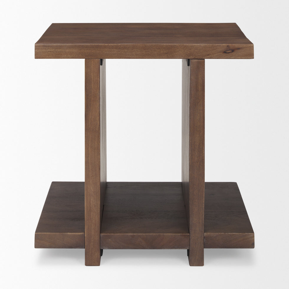 Mercana - Nohr Accent Table in Brown, Solid Wood