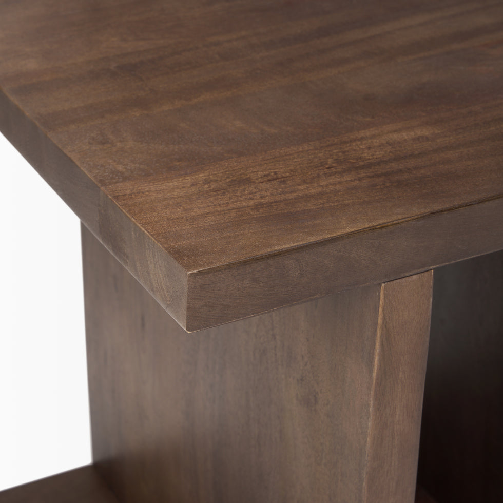 Mercana - Nohr Accent Table in Brown, Solid Wood