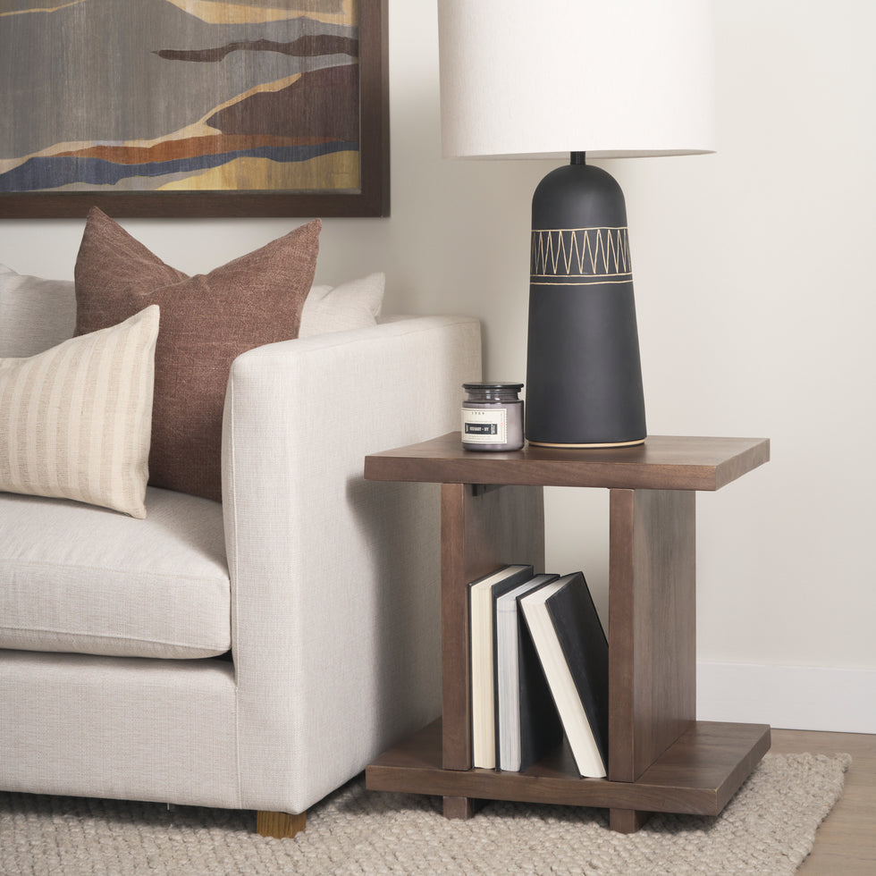 Mercana - Nohr Accent Table in Brown, Solid Wood