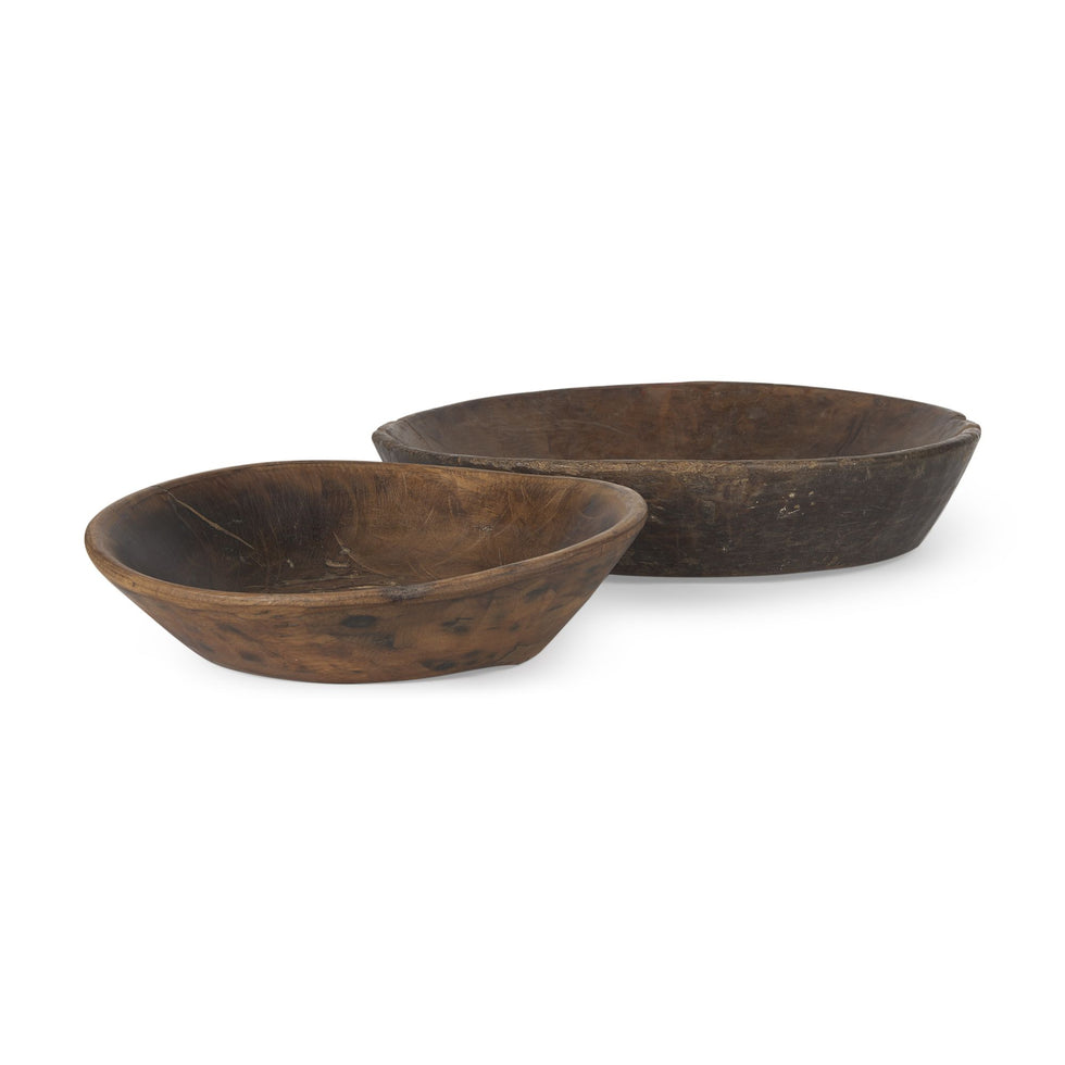Mercana - Nikita Light-Wash Reclaimed Wood Bowls (Set)