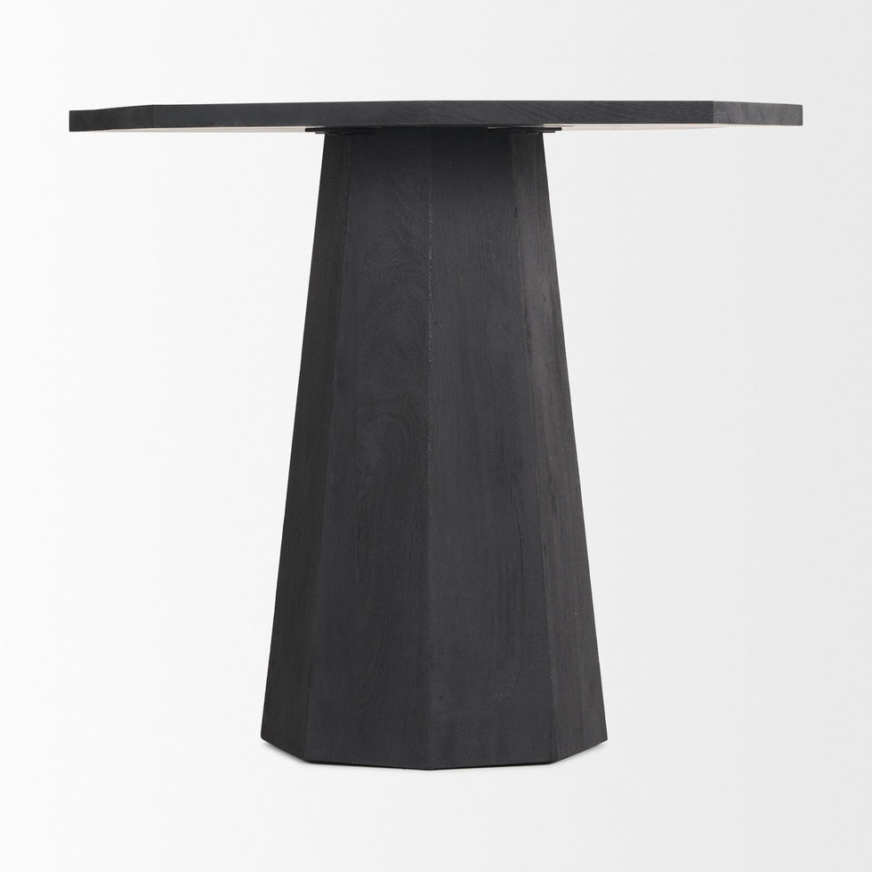 Mercana - Maxine Foyer Table in Black, Solid Wood