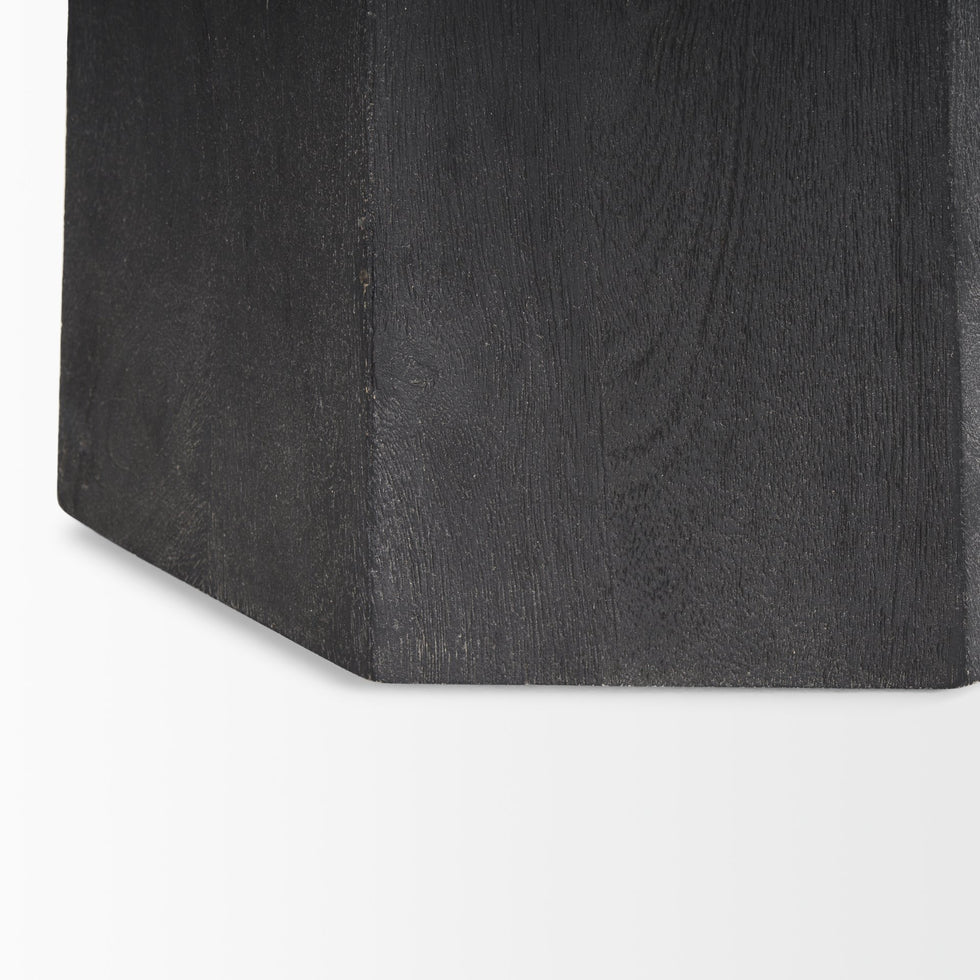 Mercana - Maxine Foyer Table in Black, Solid Wood