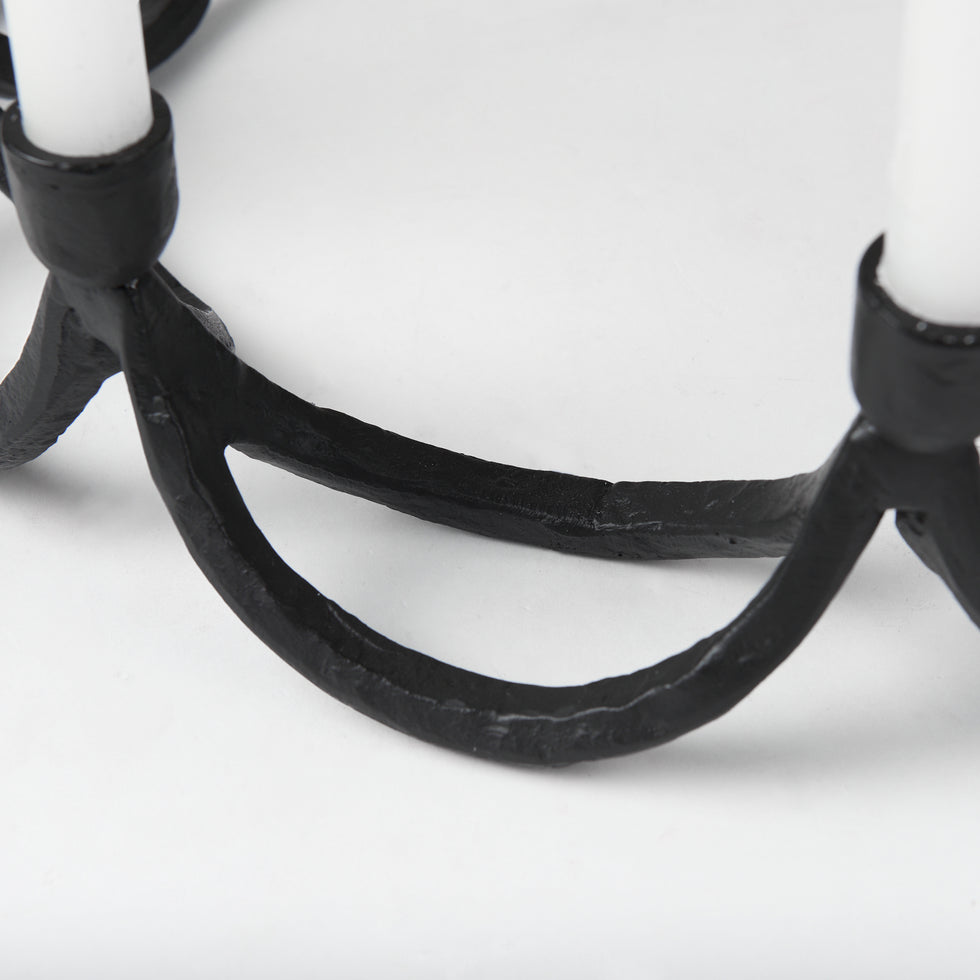 Mercana - Seraph Candle Holder in Black, Metal