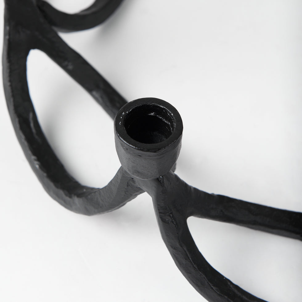 Mercana - Seraph Candle Holder in Black, Metal