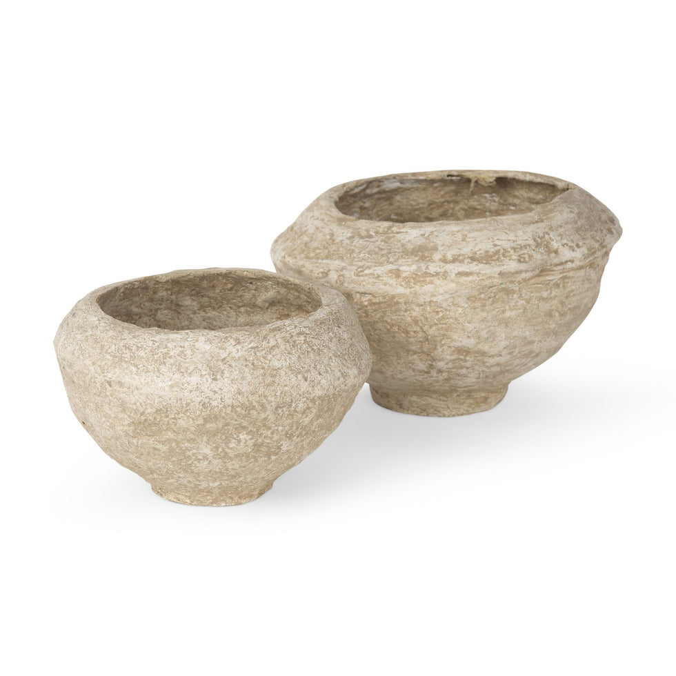 Mercana - Sonu Paper Mache Half-Pot Bowls (Set)