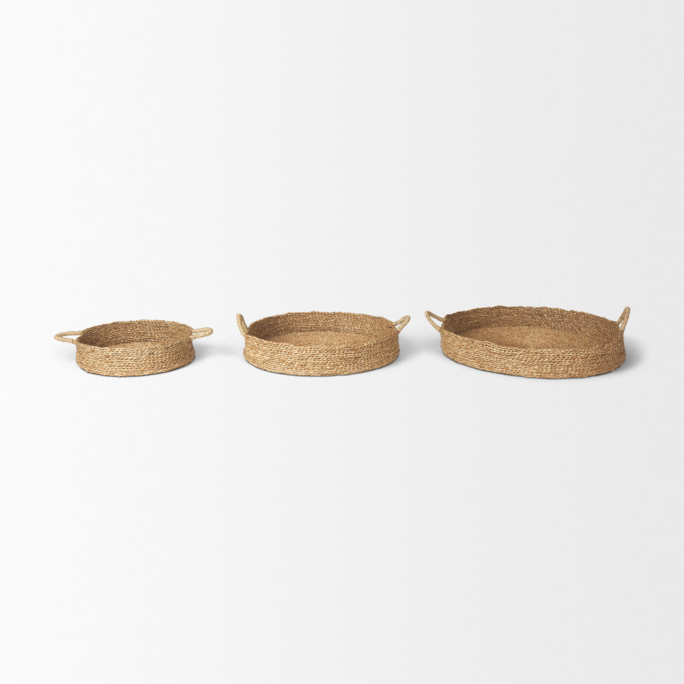 Mercana - Ulana Trays in Brown, Seagrass