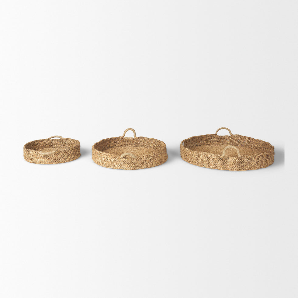 Mercana - Ulana Trays in Brown, Seagrass