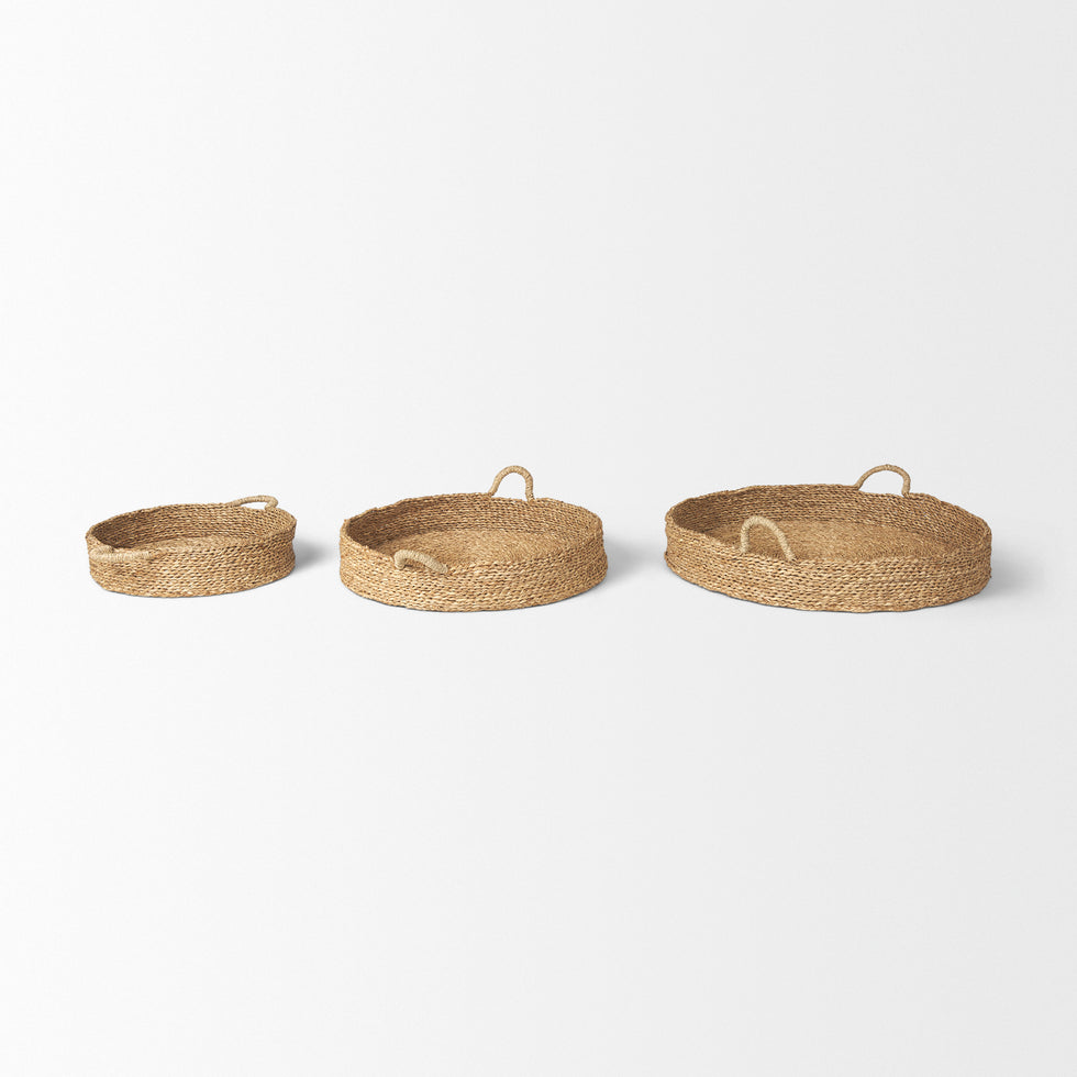 Mercana - Ulana Trays in Brown, Seagrass