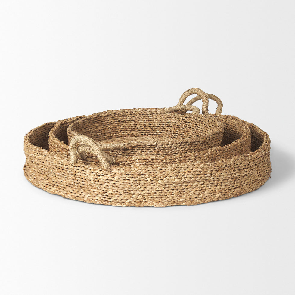 Mercana - Ulana Trays in Brown, Seagrass