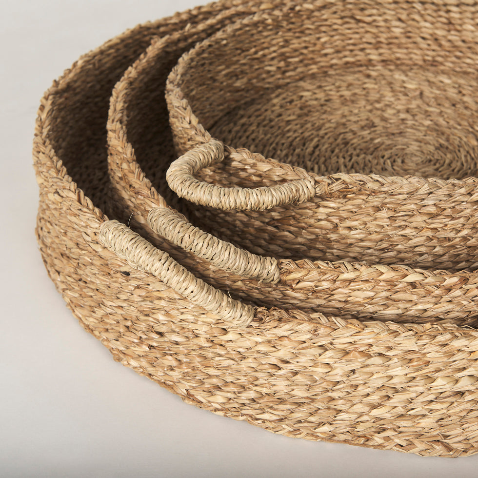 Mercana - Ulana Trays in Brown, Seagrass
