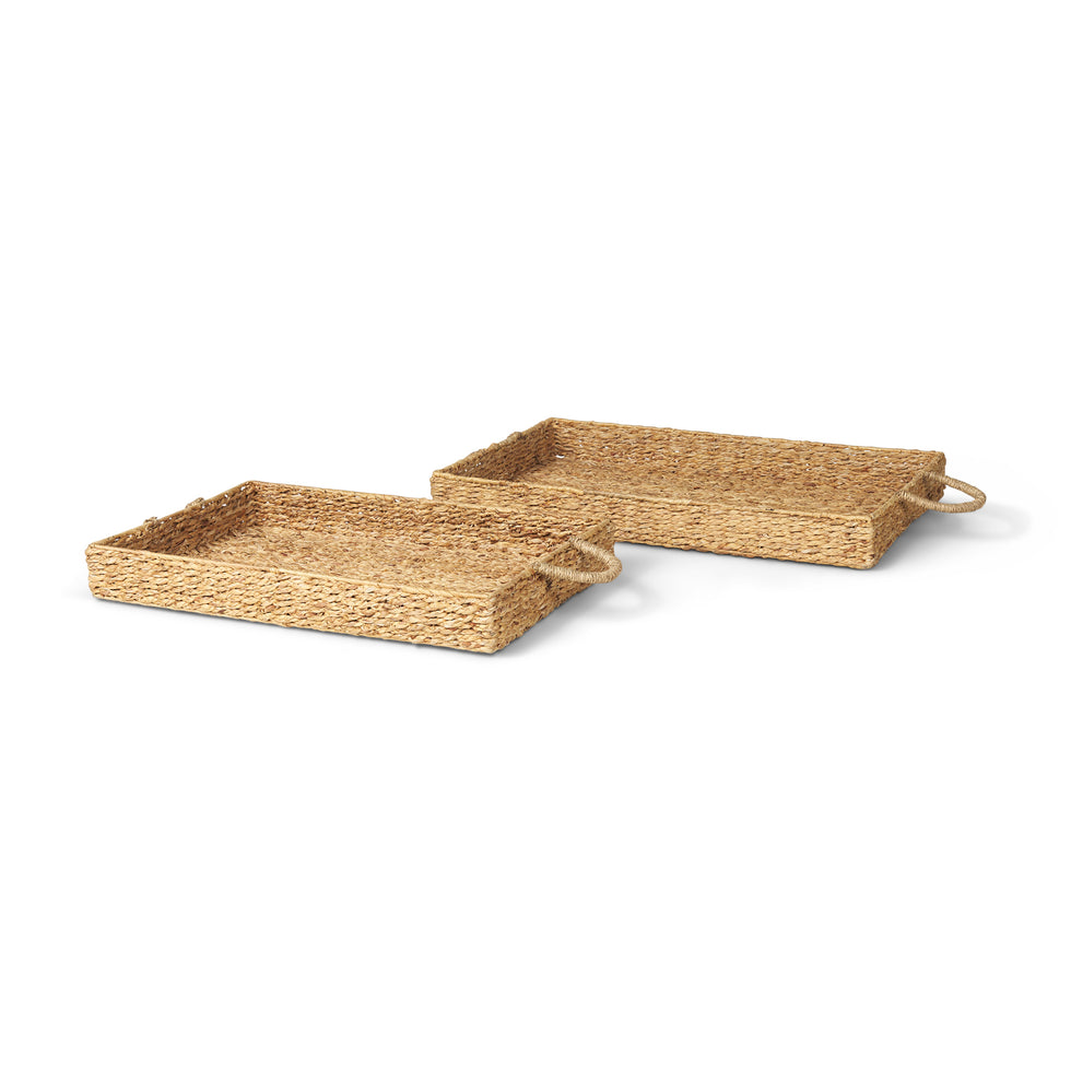 Mercana - Hona Trays in Brown, Water Hyacinth
