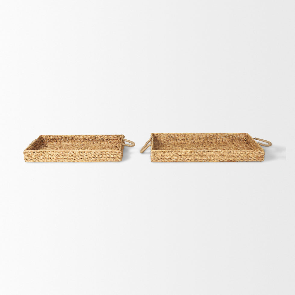 Mercana - Hona Trays in Brown, Water Hyacinth