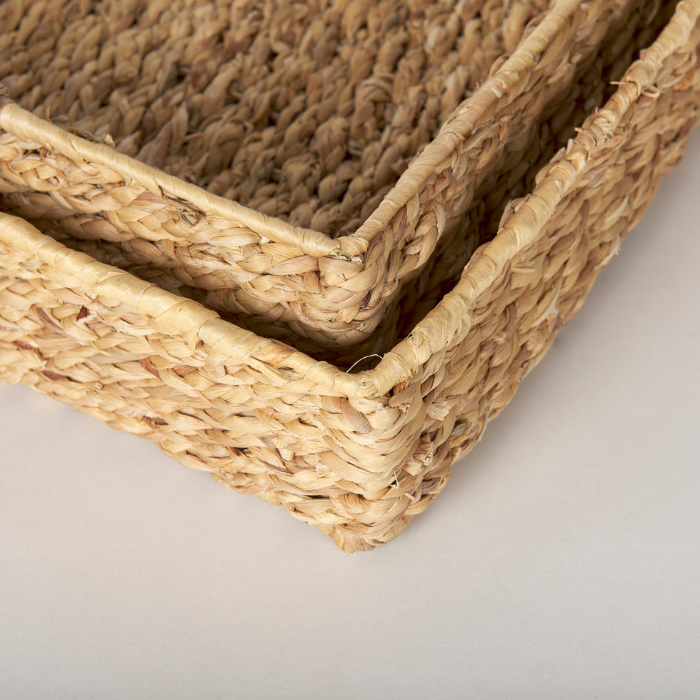 Mercana - Hona Trays in Brown, Water Hyacinth