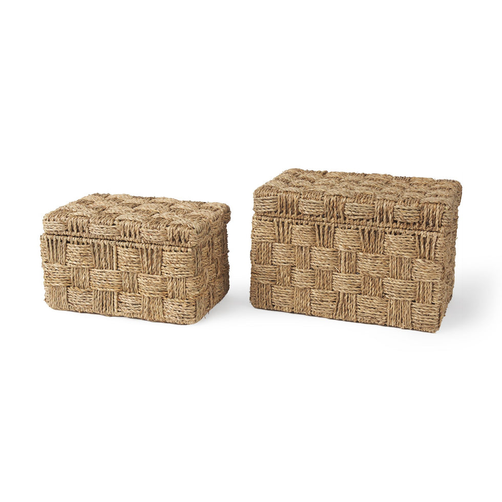 Mercana - Hanalei Seagrass Boxes with Lids (Set of 2)