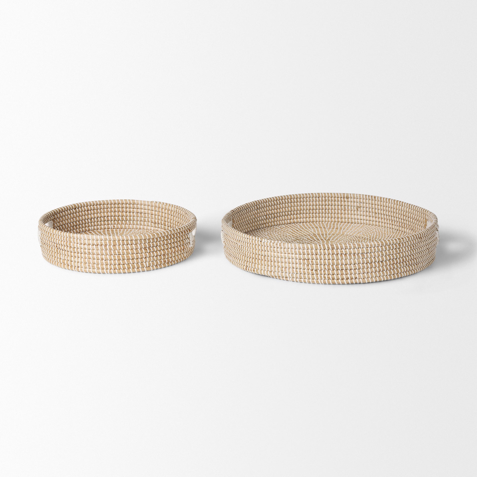 Mercana - Kalama Trays in Brown/White, Seagrass