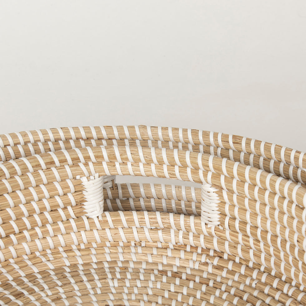 Mercana - Kalama Trays in Brown/White, Seagrass