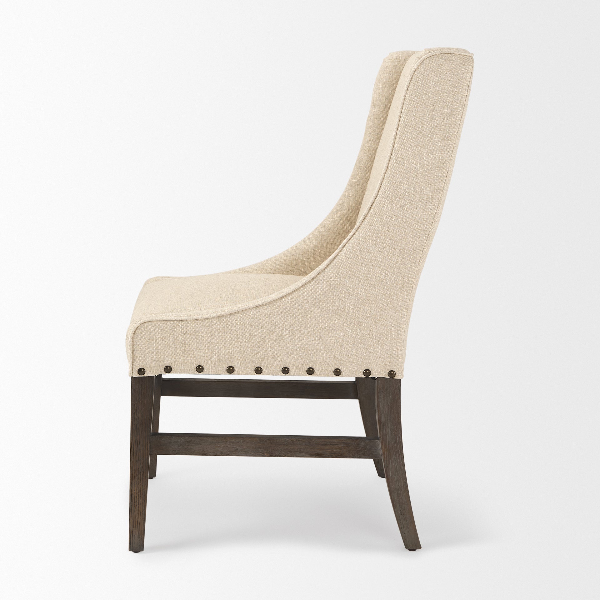 Mercana - Kensington Dining Chair in Brown/Cream, Solid Wood