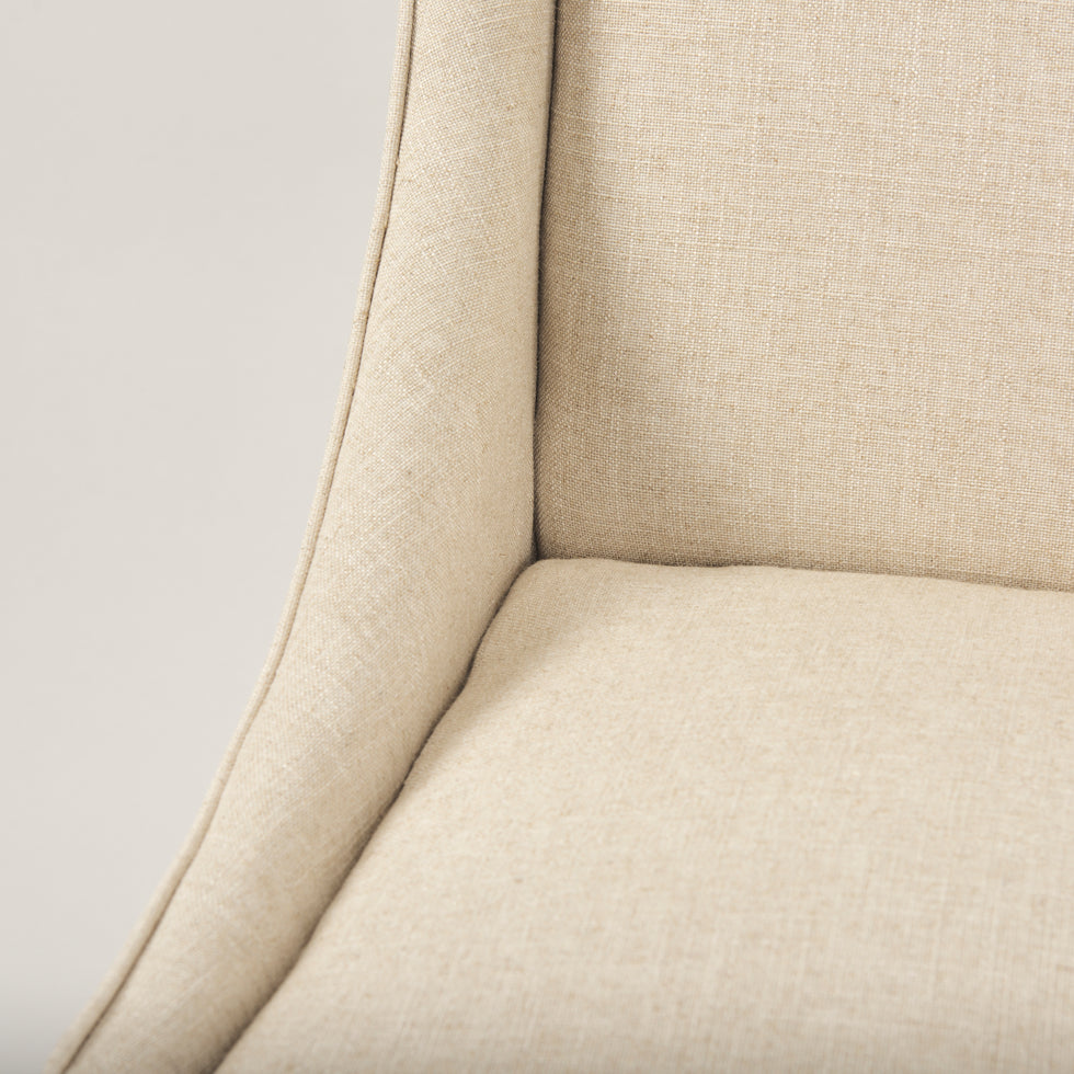 Mercana - Kensington Dining Chair in Brown/Cream, Solid Wood