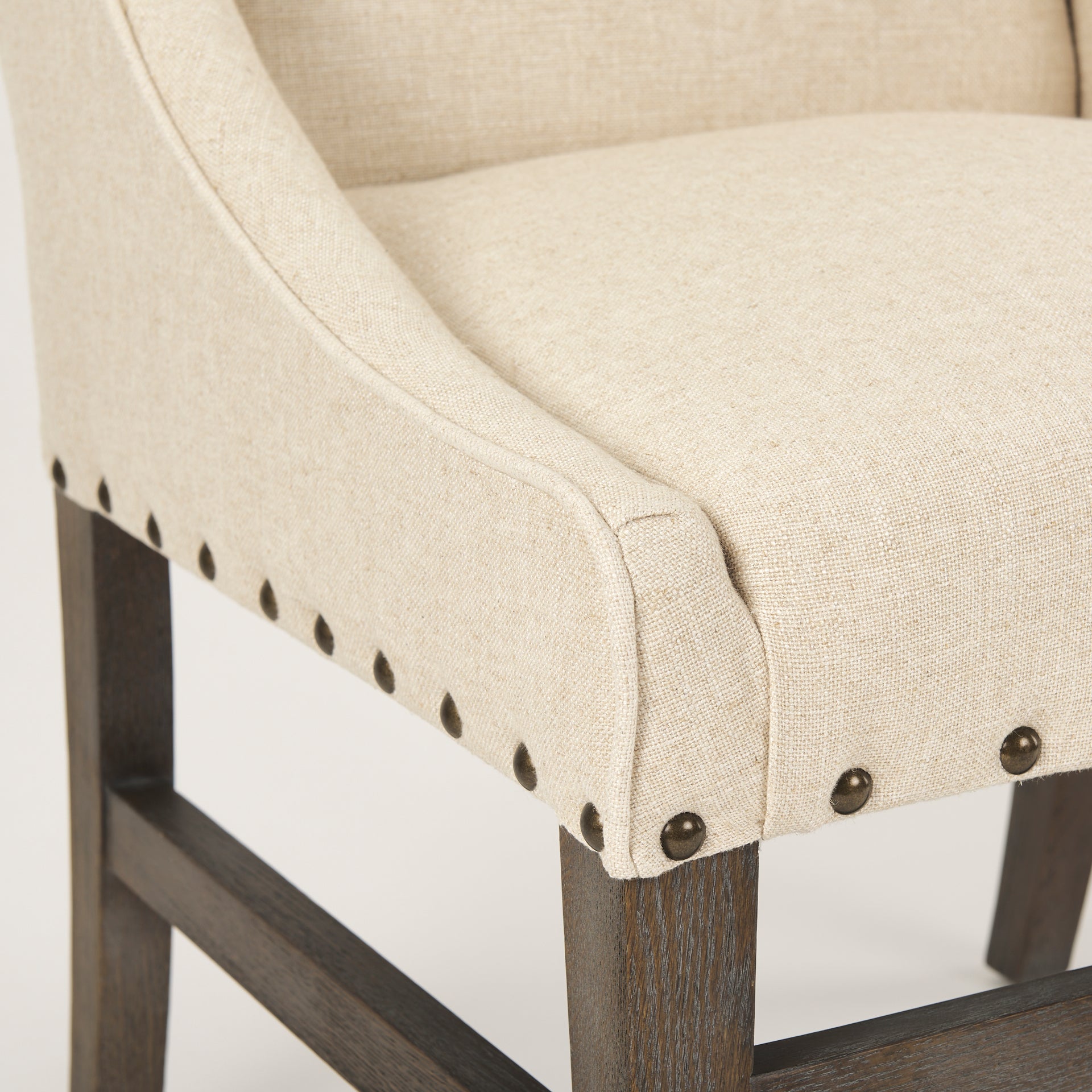 Mercana - Kensington Dining Chair in Brown/Cream, Solid Wood