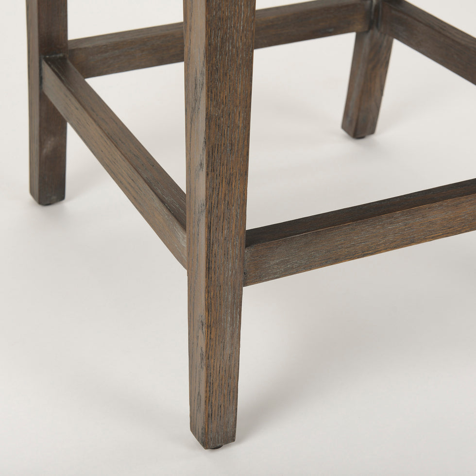 Mercana - Kensington Upholstered Seat Bar/Counter Stool in Cream, Wood