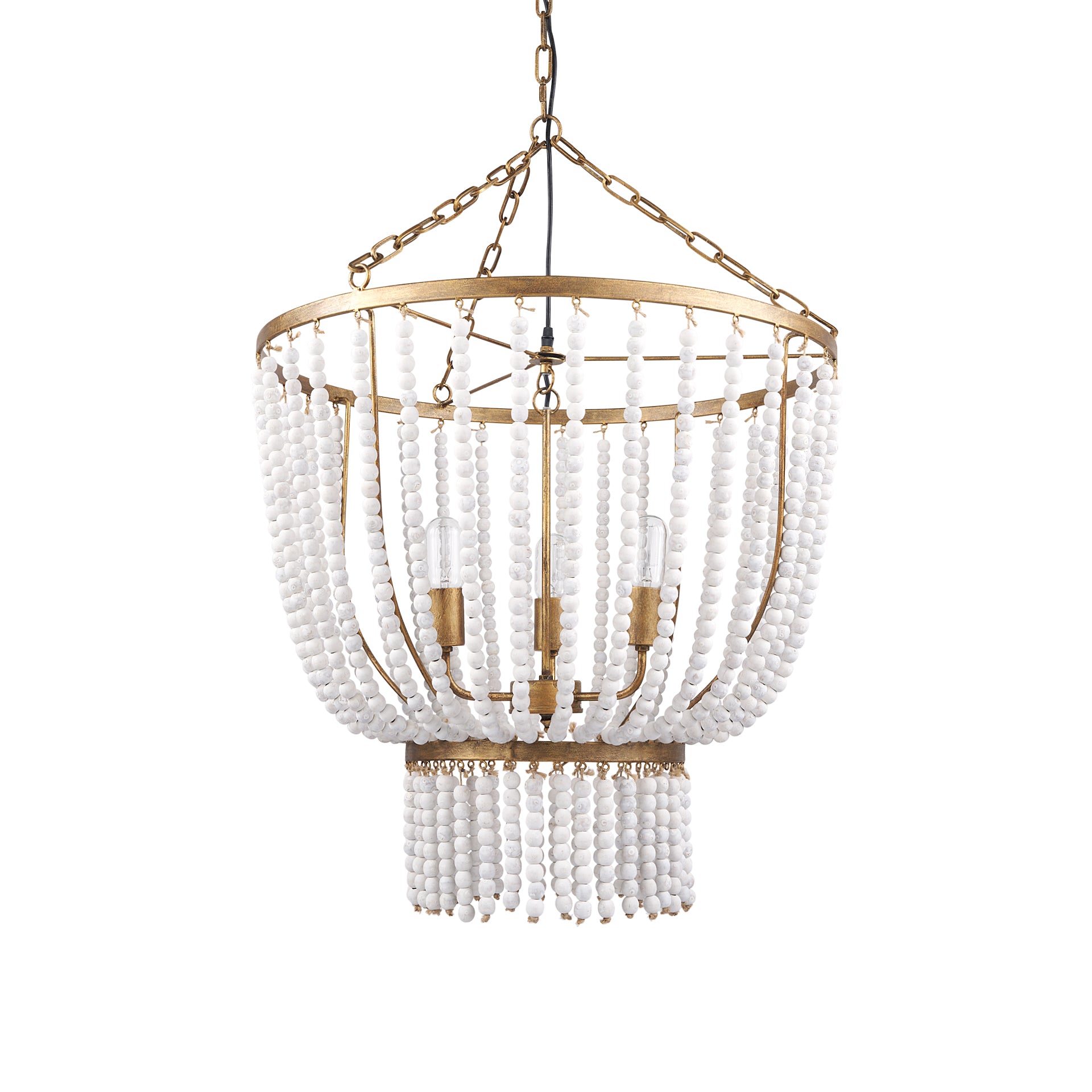 Mercana - Rhone Chandelier in Gold, Metal/Wood