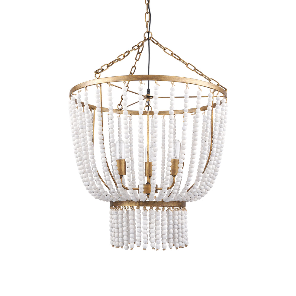 Mercana - Rhone Chandelier in Gold, Metal/Wood