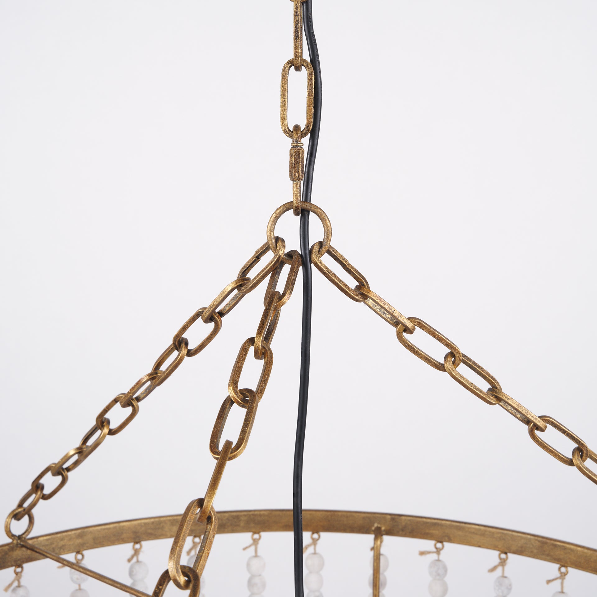 Mercana - Rhone Chandelier in Gold, Metal/Wood