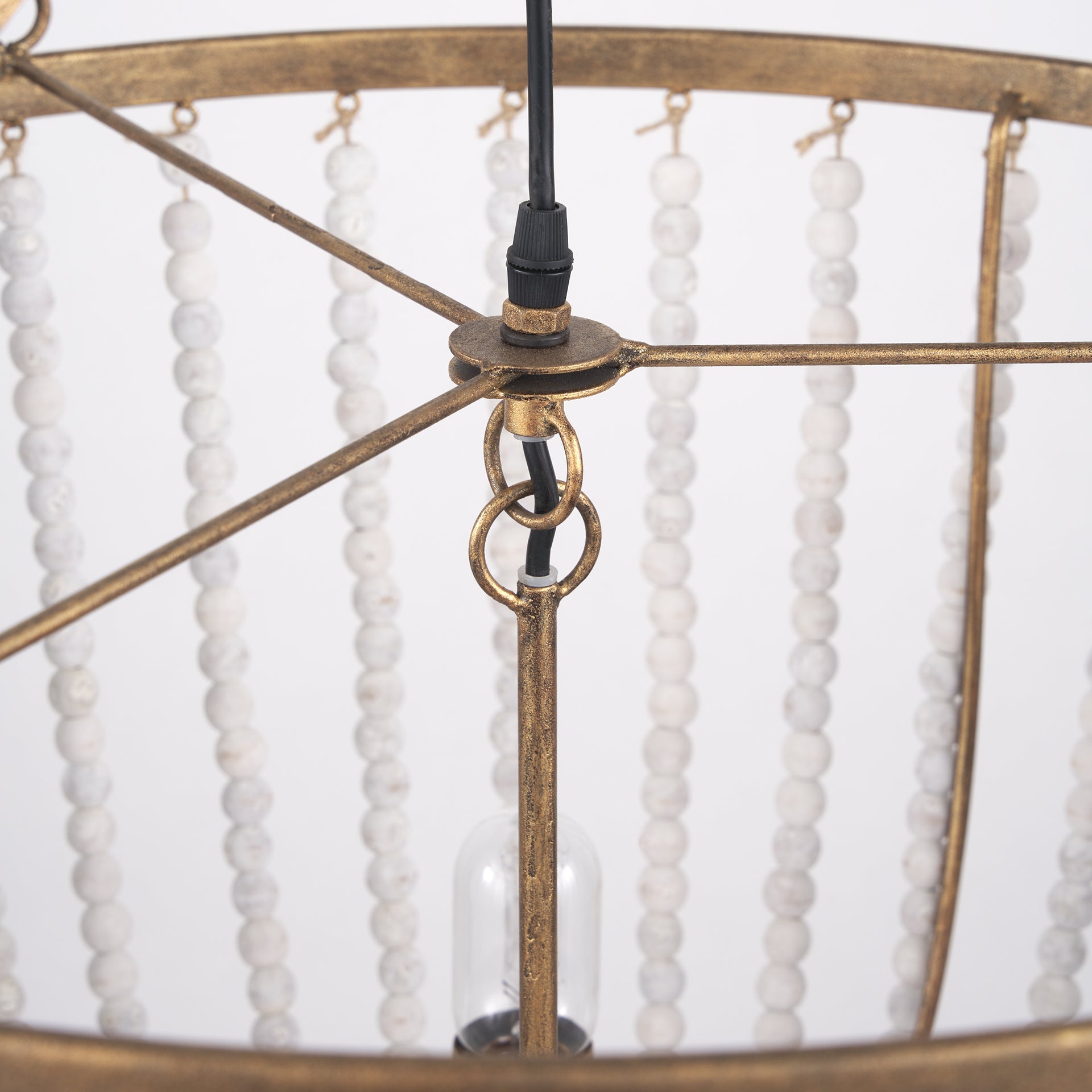 Mercana - Rhone Chandelier in Gold, Metal/Wood